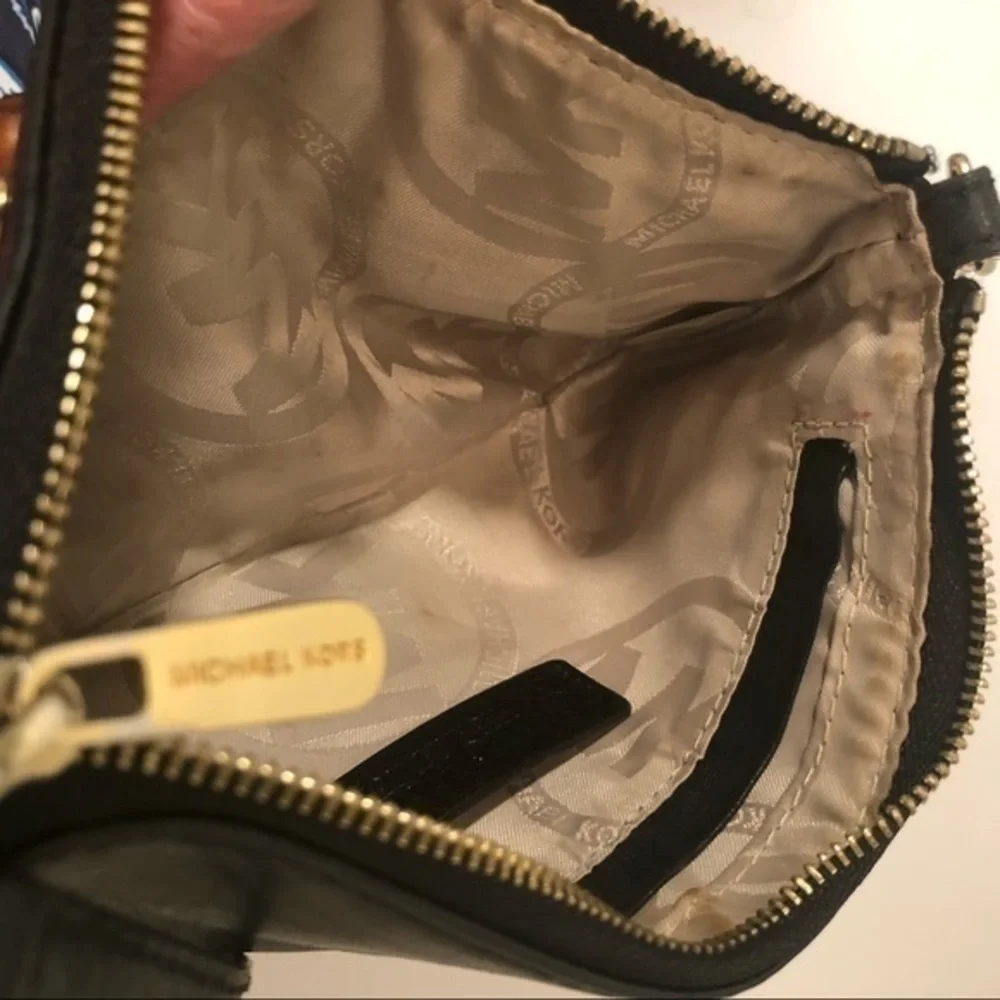 Michael kors leather studded mini bag wristlet